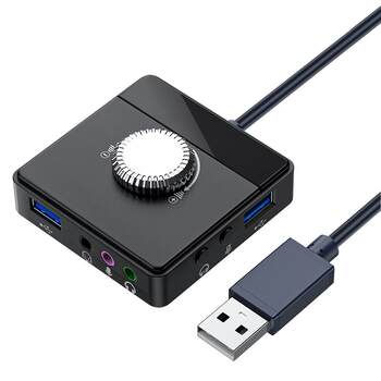 Multifunctional hub with usb sound card + docking station