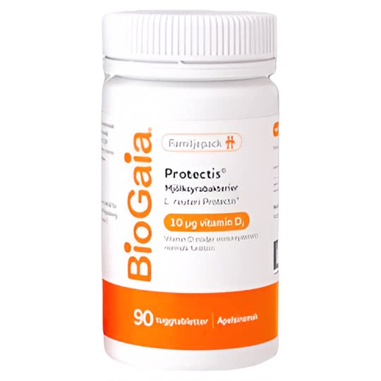 瑞典原装拜奥BioGaia益生菌咀嚼片含维D3儿童罗伊氏乳杆菌VD 90粒