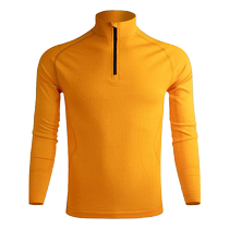 Outdoor mens autumn and winter merino wool quick-drying thermal underwear half-zip merino sports ski base layer shirt