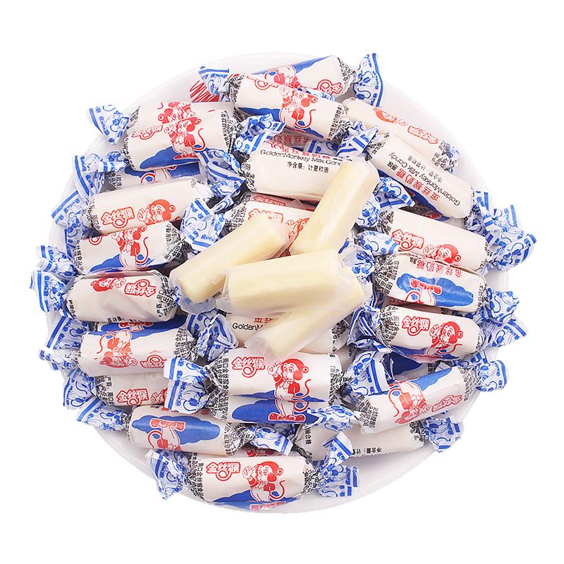 Golden Monkey Milk Candy Cylindrical Squares Bulk Wedding Candy Original Flavor Children's Snack Candy Nostalgic