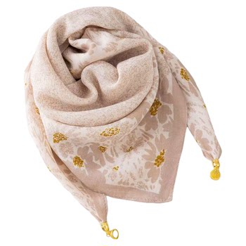 Autumn and winter warm women's square scarf with magnetic buckle silk scarf, winter lazy versatile scarf, cotton scarf, decorative, fashionable and versatile