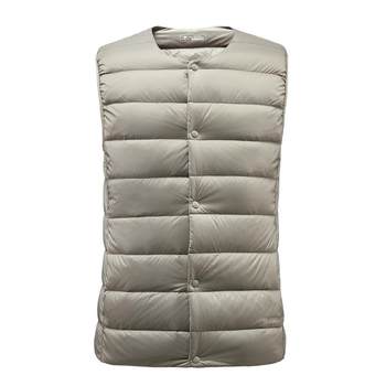 Junyu 800 puffy round neck goose down jacket vest for men and women