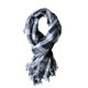 Autumn and winter men's black and white plaid scarf