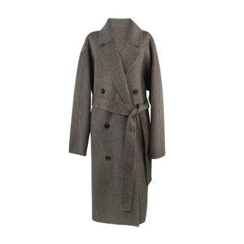 Chi umbrella mocha oatmeal mercerized australian wool coat