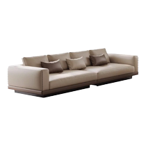 Office sofa light luxury and high-end sense business leather reception casual coffee table combination three people negotiating with VIPs