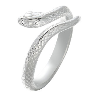 Zheng yinji s999 sterling silver silver ring spiritual snake can be engraved