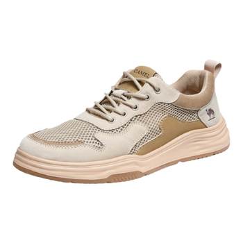 ເກີບຜູ້ຊາຍ Camel 2024 Summer New Retro Breathable Mesh Shoes ກິລາທີ່ສະດວກສະບາຍຂອງຜູ້ຊາຍຕ່ໍາສຸດເກີບ Skateboard Casual