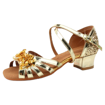 Childrens Latin Dance Shoes Girls Girls High Heels 2024 New Professional Dancing Sandals Shoes Spring