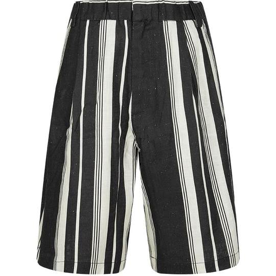 速写男装2024春新品休闲裤阔腿裤条纹简约设计感潮流时髦中短裤