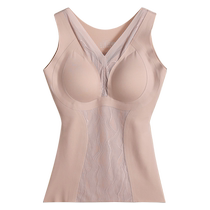 Tummy control vest bra all-in-one autumn and winter tummy control body shaping underwear with breast pads shapewear upper body