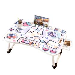 Laptop table bed lazy desk bedroom small folding table student dormitory artifact learning small table