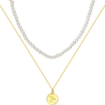 Chao acer to jane s925 silver imitation pearl necklace