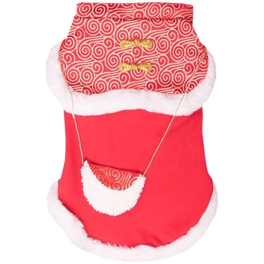 Dog Autumn and Winter Warm New Year's Clothes Festive Dog Clothes
