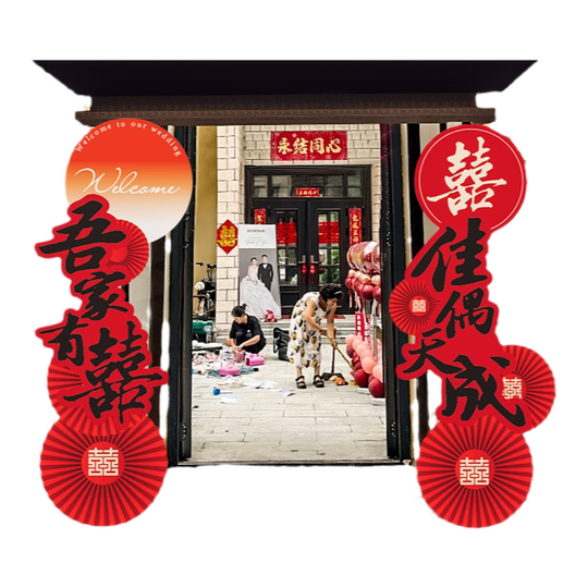 Chinese style wedding road guide decoration door welcome kt board