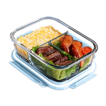 Glass lunch box for office workers womens microwave-heatable special bowl with rice divider lunch box fruit lunch box 2239