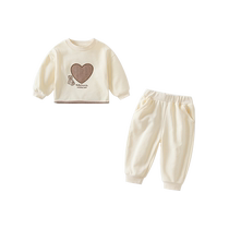 Girl Suit Spring Dress 2024 New Children Foreign Air Trendy Clothes Baby Sweatpants Two Sets Spring Autumn Tide