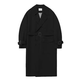 [NANS] Classic lapel long trench coat