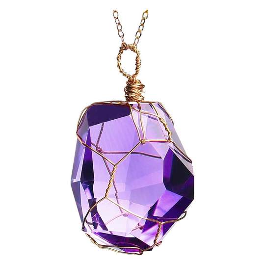 Pro-crystal natural amethyst pendant necklace for women