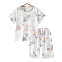 Betis childrens pajamas set summer thin short-sleeved boys and girls baby Ecos home air-conditioned clothes new style