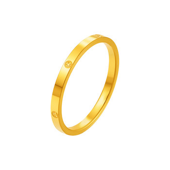 Zhou taisheng gold ring solid gold diamond thread ring as a birthday gift for his girlfriend, wife and mother