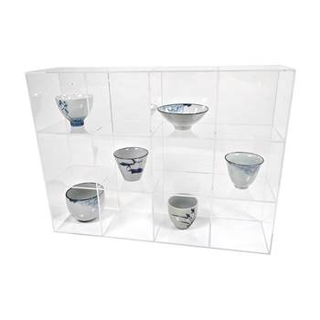 Acrylic transparent lattice rack custom cup storage rack
