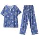 Boys' summer thin cotton silk pajamas for teenagers