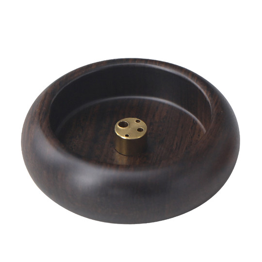 黑檀木多孔线香炉檀香香薰炉家用室内熏香花梨实木小香插香座香托