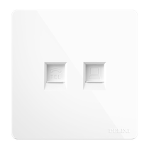 Delixi official flagship store telephone computer broadband socket type 86 household concealed wall large panel white