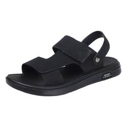 Sandals ຜູ້ຊາຍ summer 2024 ເກີບແຕະແບບອ່ອນໆແບບໃຫມ່ສໍາລັບການຂັບຂີ່ແລະຂັບລົດຜູ້ຊາຍເກີບເກີບຫນັງຫາດຊາຍທີ່ບໍ່ເລື່ອນ