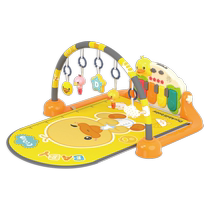 Yellow duck pedal piano newborn baby fitness stand 0 to 1 year old baby educational toys 3 months 6 music early education toys