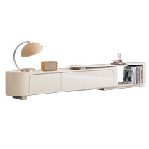 Winter Bear Cream Style TV Cabinet Home Living Room Modern Simple Small Apartment Nordic Light Luxury Minimalist Retractable Floor Cabinet