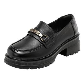 Aokang women's loafers, genuine leather, comfortable, simple and versatile