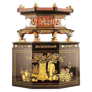 Boxed chaoshan handmade wood carving collectibles antiques