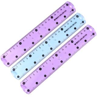 Chenguang soft ruler primary school student stationery set multi-functional transparent plastic ruler with wavy line 15cm20cm first grade triangular board set Japanese and Korean cute drawing long ruler 30 for children