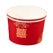 Wedding disposable bowl paper bowl wedding tableware cup set wedding bowl wedding banquet disposable tableware wedding banquet bowl