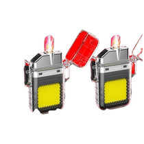 (New store special price) Multifunctional arc pulse lighter with light work light strong light flashlight