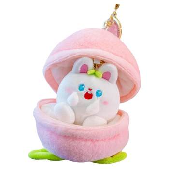 Cute Fruit Rabbit Doll Pendant Plush Toy Lamb Doll Keychain Backpack Accessories Little Doll Girls