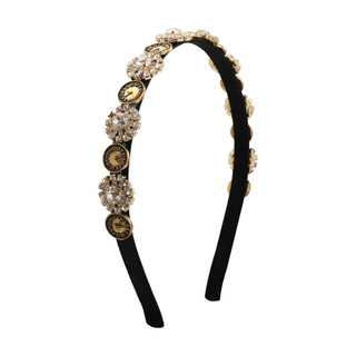 巴洛克复古_法式宫廷风闪钻发箍高级感气质安娜S同款浮雕金属头箍