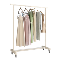Simple clothes hanger household folding coat rack clothing store shelf internet celebrity hotel clothes drying rack mobile with wheels