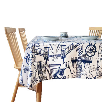Ins nordic style pure cotton cotton linen tablecloth fabric art Ins nordic style pure cotton cotton linen tablecloth fabric art