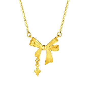 Zhou taisheng's fugitive princess gold necklace women's football gold star bow set chain pendant clavicle chain gift for girlfriend