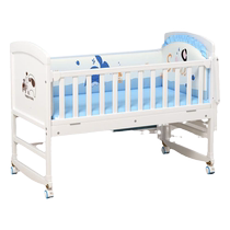 Nanyun crib white solid wood multi-functional newborn bb childrens bed removable baby bed spliced ​​large bed