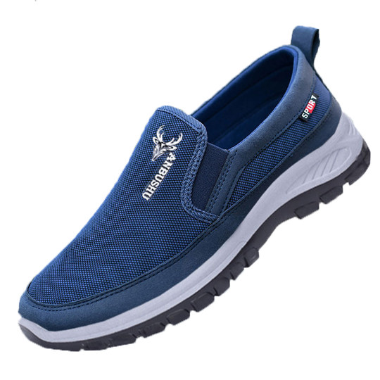 老北京布鞋男士牛筋底软底透气休闲鞋中年爸爸鞋运动鞋耐磨轻便