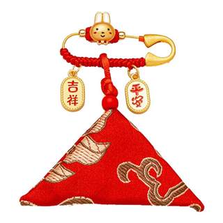 十二生肖龙宝宝古法安全别针防扎婴幼儿压惊三角福袋定制款别针