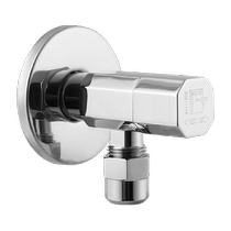 Submarine fine copper European standard four-point to three-point angle valve household hot and cold water valve switch lengthened and thickened eight-character valve