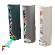 Garbage bag storage box artifact large-capacity plastic bag collector wall-mounted kitchen removable punch-free