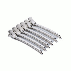 Hairdressing tools crane's beak clip colorful stainless steel clip hair styling partition clip long duckbill clip metal positioning clip