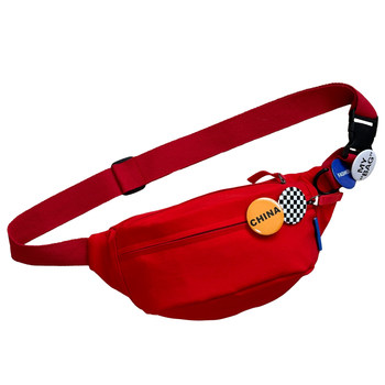 Red chest bag casual niche crossbody backpack