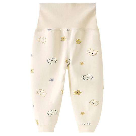 Caleçon long en pur coton pour bébé, pantalon de protection du ventre taille haute pour nourrissons et tout-petits, caleçon long pour enfants, pyjama, vêtements de maison, peut être ouvert