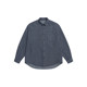 American trendy striped denim long-sleeved shirt jacket